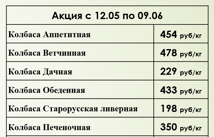 Акция с 12 мая по 9 июня в наших фирменных магазинах 