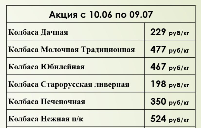 Акция с 10 июня по 9 июля в наших фирменных магазинах 