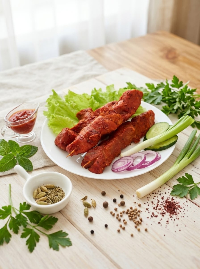 Шашлык из свинины копчено-вареный